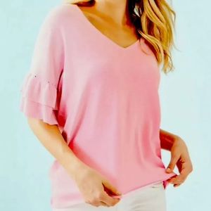 Lilly Pulitzer Kresta Sweater Heathered Pink